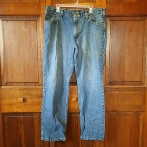 Carhartt Relaxed Fit Holter Jeans medium wash denim jeans 101483 980 size 40×34